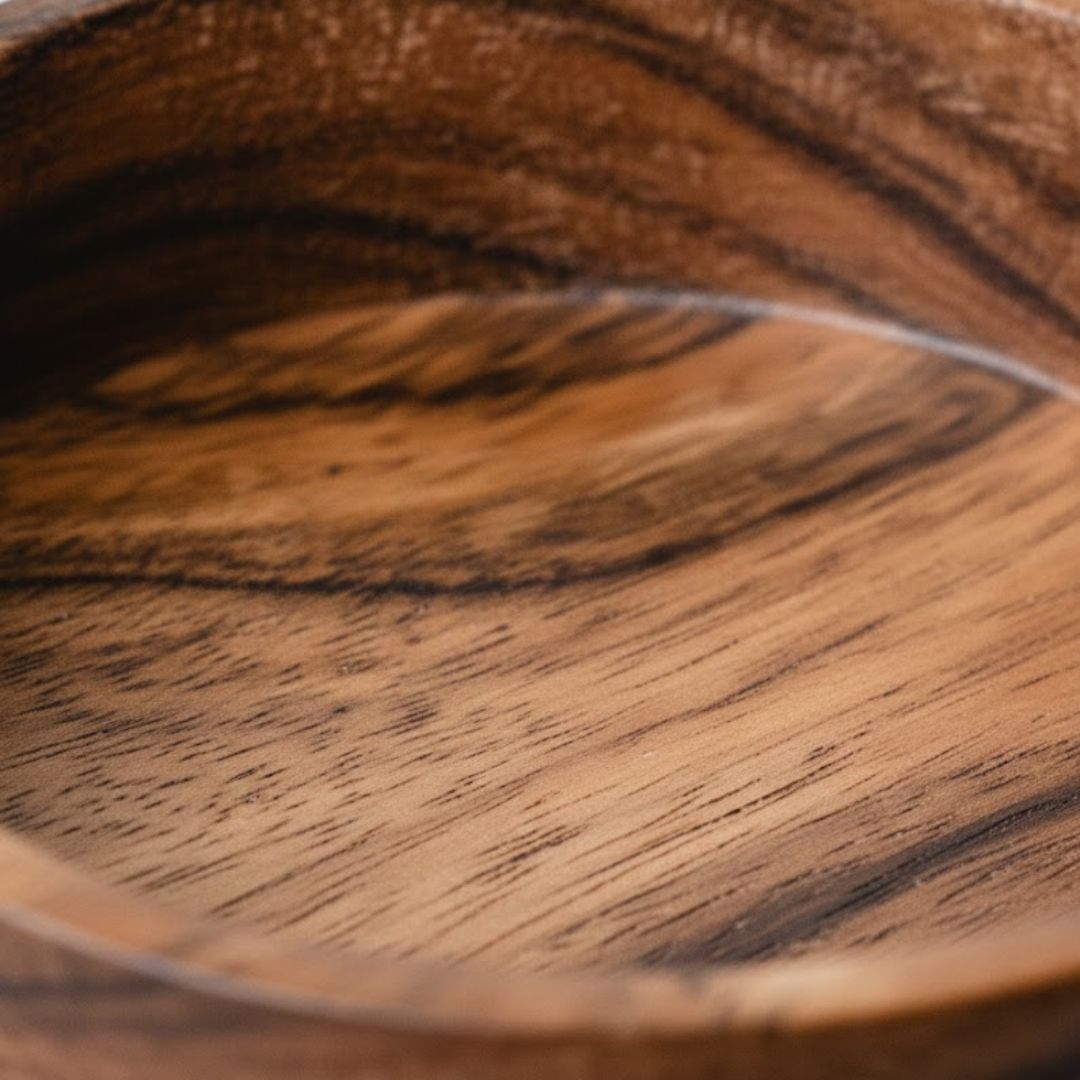 Exquisite Acacia Wood Straight Bowl for Dining